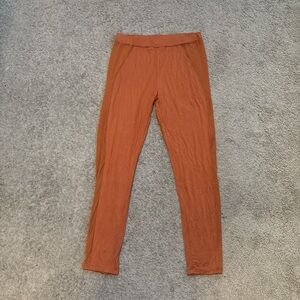 Rust Orange Mesh sides Leggings